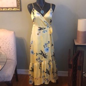 INC SILKY WRAP DRESS